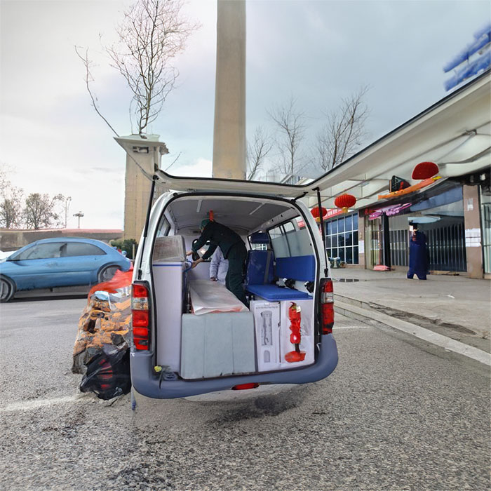 龙岗广东汕头大学医学院第五附属医院预约私人救护车租赁到贵州省人民医院跨省救护车出租