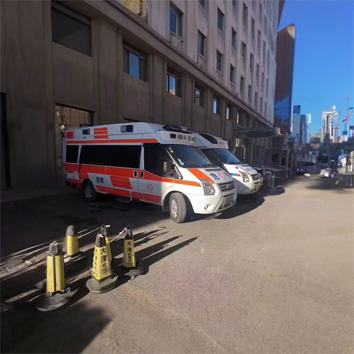 盐田广东东莞康华医院预约私人救护车租赁到中国人民解放军一八七中心医院救护车长途出租服务
